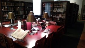 Photo of the Special Collections room of the Guggenheim Memorial Library at Monmouth University