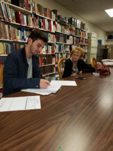 Jack, a student in Professor Ziobro's Fall 2019 Oral History class, interviews a narrator for the Ocean County Historical Society.